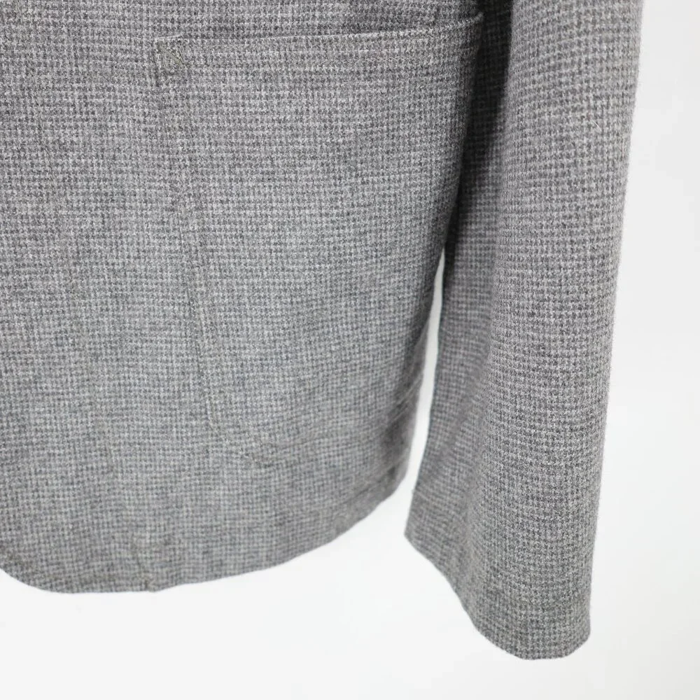 Closed Worker Jacket Mens 38 Wool Blend Three Button patch Pockets houndstooth